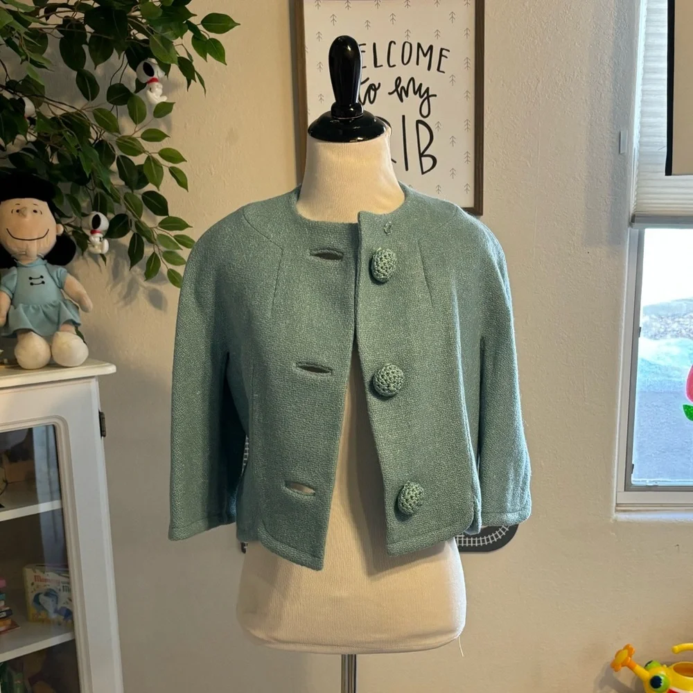 Vintage baby blue skirt suit - Picture 11 of 16